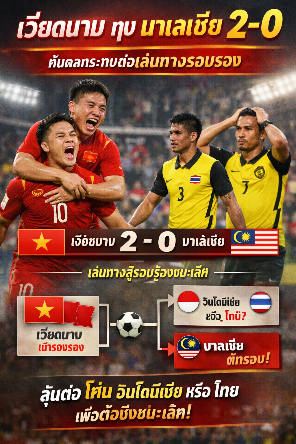 เวียดนาม ทุบ มาเลเซีย 2-0
